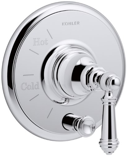 【中古】【未使用・未開封品】Kohler t72768???4-2bzアーティファクトrite-temp pressure-balancingバルブトリムwith押しボタン切替弁とレバーハンドル K-T72768-4-CP 1