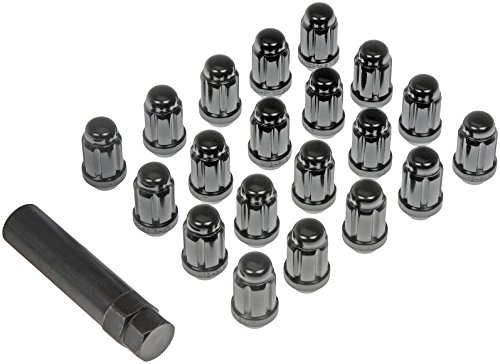 【中古】【未使用・未開封品】Dorman 711-356キー付き20個のブラックロックナット
