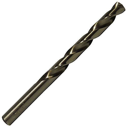 【中古】【未使用・未開封品】Drill America D/AMMCO Series Cobalt Steel Heavy Duty Jobber Length Drill Bit, Gold Oxide Finish, Round Shank, Spiral Flute, 135 Degrees