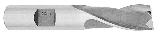 【中古】【未当て嵌める・未開封品】Drill America DWCT Series High-Speed Steel End Mill, Polished Finish, 2 Flute, Square End, 1-5/8 Cutting Length, 13/16 Cutting Diameter