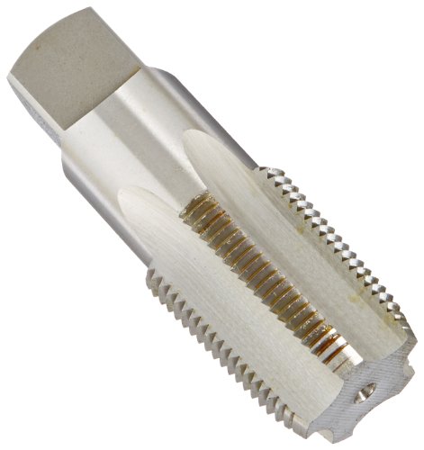 【中古】【未使用・未開封品】Drill America DWTPT Series Qualtech Carbon Steel Pipe Tap, Uncoated (Bright) Finish, Round with Square End Shank, 1-11-1/2 NPT (Pack of
