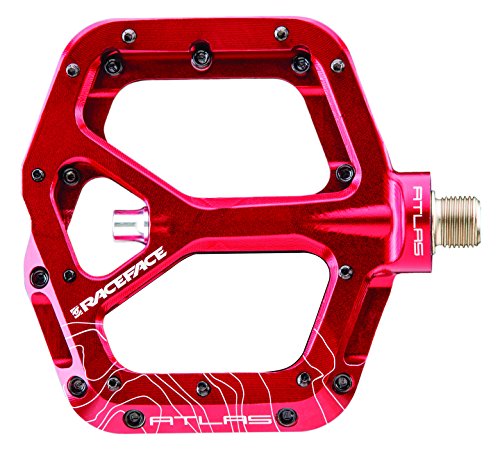【中古】【未当てはめる・未開封品】RACE FACE(スピード競技人間の顔) ATLAS PEDAL 赤いこと PD13ATLASRED