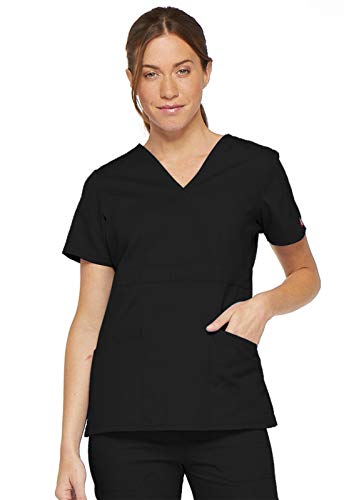 【中古】【未使用・未開封品】Dickies EDS Signature レディース モックラップトップ 複数計装用ループ付き US サイズ: X-Large カラー: ブラック|AJIMURA-SHOP