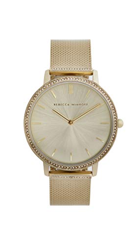【中古】【未当て嵌める・未開封品】Rebecca Minkoff Women\u0027s Major Quartz Watch with Stainless Steel Strap, Gold Plated, 16 (Model: 2200392)