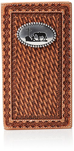 【中古】【未当て嵌める・未開封品】Nocona Belt N5431648 Bone Top Cross Inlay Rodeo Wallet, Tan - One Size