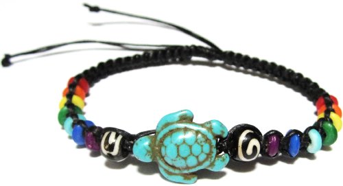 【中古】【未使用・未開封品】Turtle Hempブレスレット???Turtleブレスレットwith Turtle INターコイズcolor-hawaiian Sea Turtle bracelet-starfishブレスレット???Tur