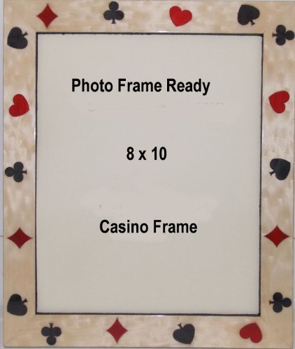 【中古】【未使用・未開封品】テーブルトップカジノフォトフレーム8?x 10?Playing Cards Design