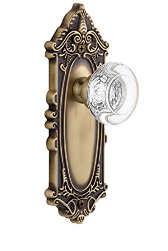 【中古】【未使用・未開封品】Grandeur Grande Victorianプレートwithボルドークリスタルノブ、シングルダミー、ビンテージ真鍮