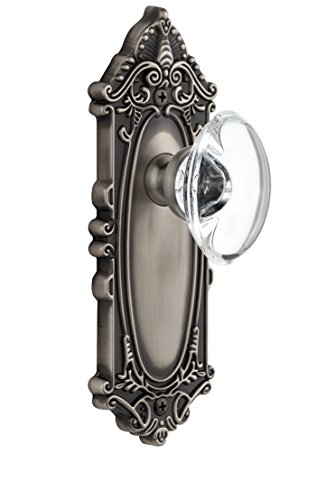 【中古】【未使用・未開封品】Grandeur Grande Victorianプレートwith Provenceクリスタルノブ、ダブルダミー、アンティークピューター