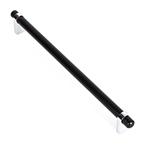 【中古】【未使用・未開封品】Ultra Grade urbn Euro 2つトーンバーPull wクロムアクセントキャビネットハンドル0504064192、10?mm直径 7-1/2 IN ブラック LAX-F192-E8