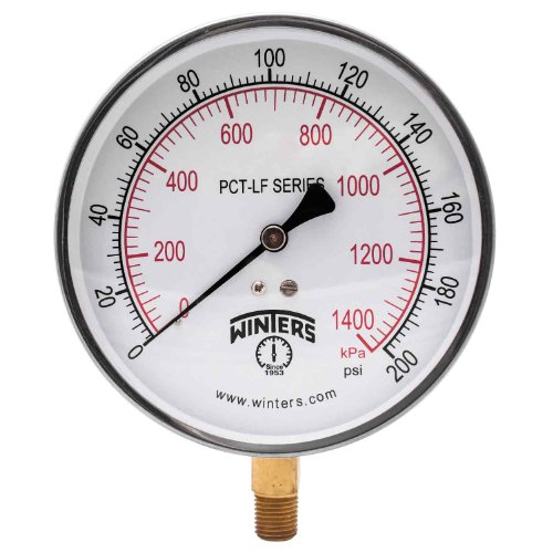 【中古】【未使用・未開封品】Winters PCT325LF PCT-LF Series Pressure Gauge, 4.5 Dial size, 1/4 NPT, 0/200 psi/kpa, 1% accuracy by Winters 16,472円