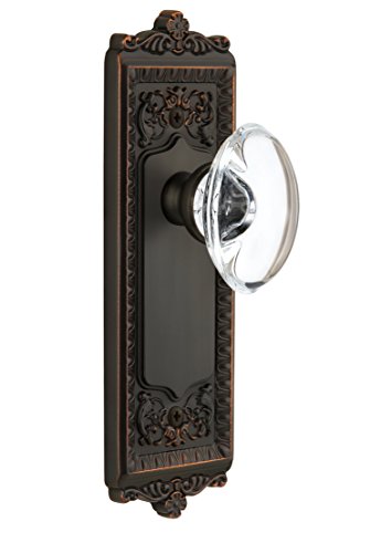 【中古】【未使用・未開封品】Grandeurウィンザープレートwith Provenceクリスタルノブ、Passage???2.375インチ、Timelessブロンズ