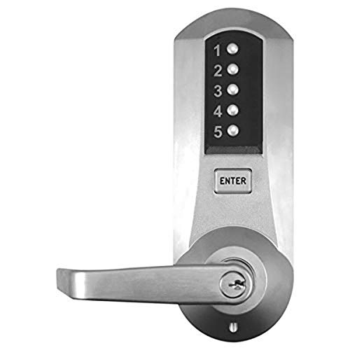 【中古】【未使用・未開封品】Kaba 5021XKWL-26D-41 Cylindrical Push Button Lock With Lever Xk Ko Us26D, Satin Chrome by Simplex