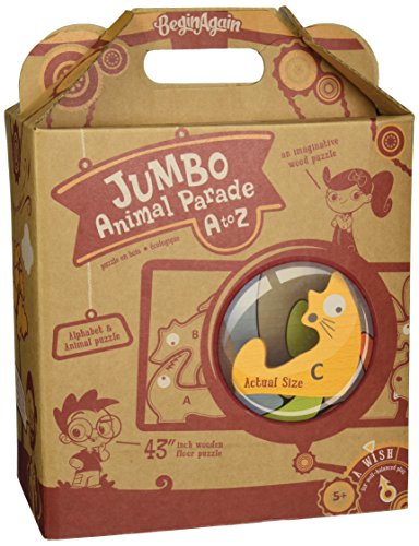 【中古】【未当て嵌める・未開封品】BeginAgainジャンボAnimal Parade A - Z謎あわせ???木製謎あわせfor Kids with毛の荒物からA to Z???仕立て上げる取り組みと文字謎あわせwith毛の荒物パ