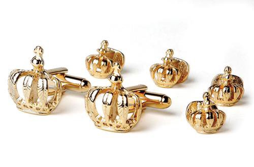 【中古】【未当て嵌める・未開封品】Kings Crown Cufflinks and Studsゴールド その他-靴