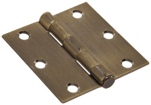 【中古】【未使用・未開封品】Theヒルマングループ851801?3住宅用ドアヒンジ???Squareコーナー???取り外し可能ピン???フルほぞ穴???アンティーク真鍮仕上げ1パッ