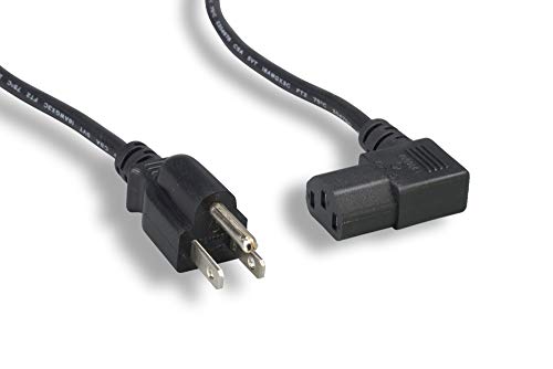【中古】【未当て嵌める・未開封品】Cablelera 6 \u0027北米ワット数吊りひも、NEMA 5-15PおよびIEC-60320-C13直角、黒（ZADA15パソコン-06） その他-家電