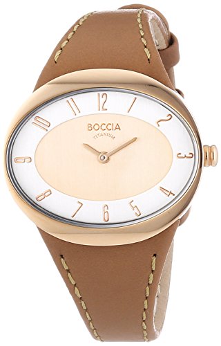 【中古】【未当て嵌める・未開封品】Boccia Women\u0027s Quartz Watch 3165-18 with Leather Strap