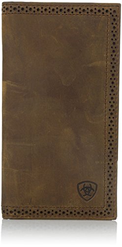 【中古】【未使用・未開封品】Ariat Mens Basic Perfed Edge Rodeo Wallet, Medium Brown