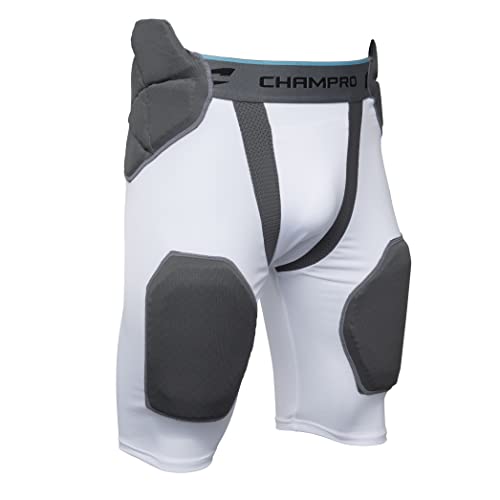 【中古】【未使用・未開封品】(YOUTH LARGE, WHITE) - CHAMPRO Adult Tri-Flex Integrated 5 Pad Girdle|AJIMURA-SHOP