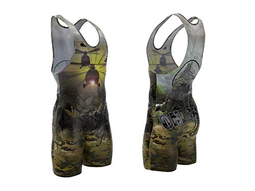 【中古】【未当てはめる・未開封品】One Shot Wrestling Singlet :若い者と成人男性大きさ、by 4第四次元 M 黒いこと