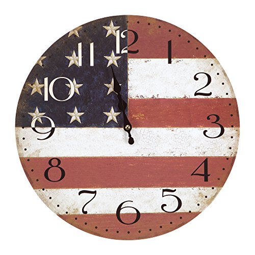 【中古】【未当て嵌める・未開封品】Yosemite Home Decor CLKA7189 丸型鉄ひな形 アンティーク風飾りつけ時辰儀 瑠璃付き添い人 マルチ色つや