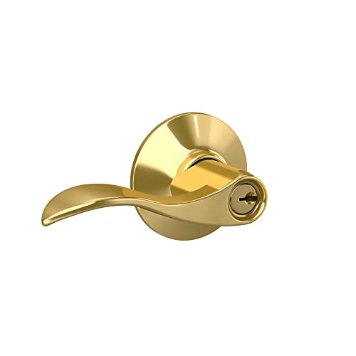【中古】【未使用・未開封品】Schlage F51A ACC 505 アクセントレバー キー付きロック 明るい色の真鍮 [並行輸入品]