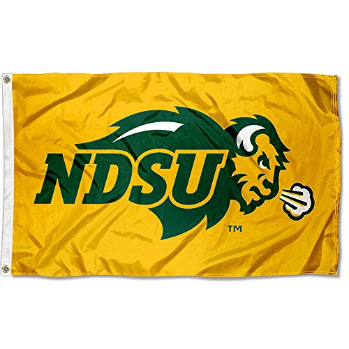 【中古】【未使用・未開封品】North Dakota StateイエローLarge国旗3?x 5