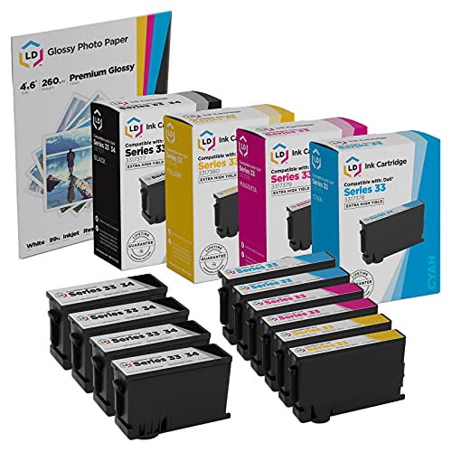 【中古】【未使用・未開封品】LD 互換インクカートリッジ Dellシリーズ33 & 34 超高収率 (ブラック4個、シアン2個、マゼンタ2個、イエロー2個、10個パック)|AJIMURA-SHOP