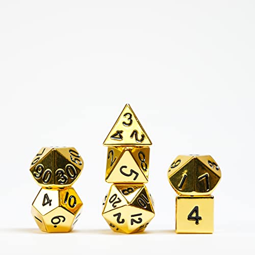 【中古】【未使用・未開封品】l Dice Polyhedral Set of 7 die (7) Gold