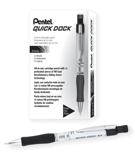 【中古】【未使用・未開封品】Pentel quick-dock Mechanical Pencil , 0.5?MM ,ブラックバレルボックスof 12?( qd5e-a )｜AJIMURA-SHOP 17,106円