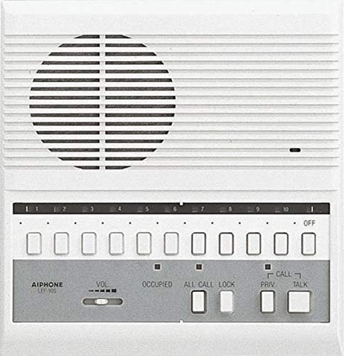 【中古】【未使用・未開封品】Aiphone LEF-10S Open Voice Selective Call Master Intercom with All-Call; Surface Mount; Accepts Up to 10 Connecting Door, Sub-Master, o