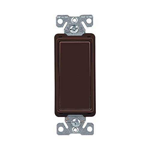 【中古】【未当て嵌める・未開封品】Eaton 7504B 15 Amp 4-Way Rocker Decorator Switch, Brown by Eaton