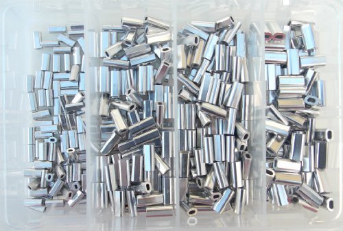 【中古】【未使用・未開封品】Mini Aluminium Oval Crimp Kit 100pcs each .8,1.0,1.1, & 1.3mm 23lb-70kg