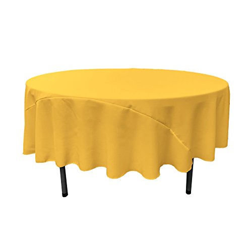 【中古】【未使用・未開封品】LA Linen ラウンドテーブルクロス 90インチ LTC1pk90RPolypopYellow147｜AJIMURA-SHOP