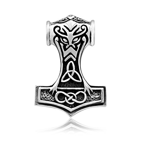 【中古】【未当て嵌める・未開封品】WithLoveSilverソリッドスターリングシルバー925?Trinity Celtic Viking Amulet\"のThor Hammer (Mjolnir)\""シャンデリヤ"