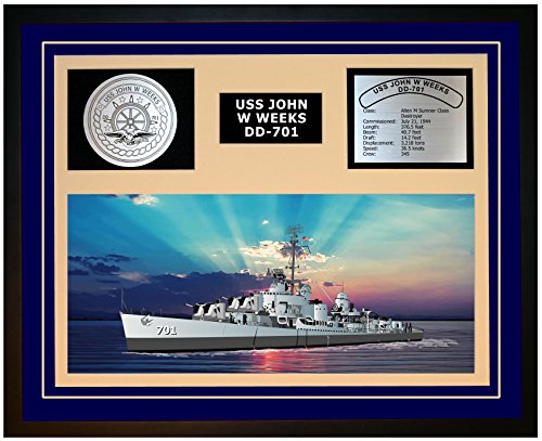 【中古】【未使用・未開封品】海軍Emporium USSジョン・W週間DD 701?Framed Navy Ship表示 20\