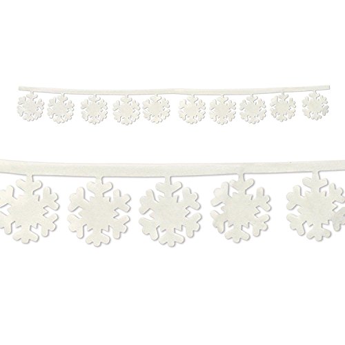 【中古】【未使用・未開封品】Beistle 20366?Fabric Snowflake Garlands、3-feet 27.5