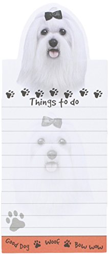 【中古】【未使用・未開封品】Maltese Magnetic List Pads Uniquely Shaped Sticky Notepad Measures 8.5 by 3.5 Inches by E&S Pets