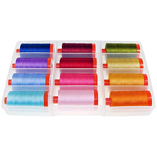【中古】【未使用・未開封品】Aurifil Thread Set THE PERFECT BOX OF COLORS By Pat Sloan 50wt Cotton 12 Large (1422 yard) Spools by Aurifil｜AJIMURA-SHOP