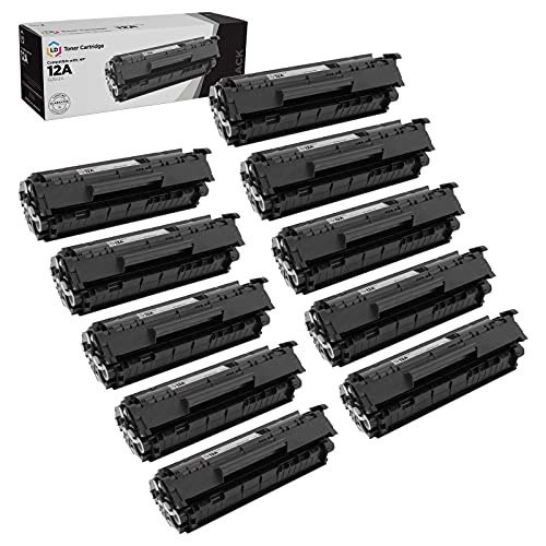 【中古】【未使用・未開封品】LD 互換トナーカートリッジ HP 12A Q2612A用 ブラック 10個パック