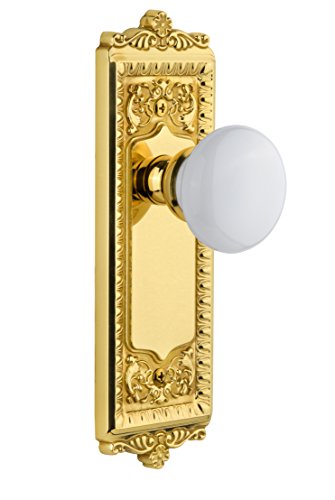 【中古】【未使用・未開封品】Grandeur Windsor プレート ハイドパークノブ付き プライバシー - 2.375インチ ライフタイムブラス