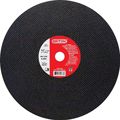 【中古】【未使用・未開封品】Griton CA1478 Arbor Industrial Cut Off Wheel for Metal Used on Low Horse Power Chop Saws, 1.0 Hole Diameter, 14 Diameter, 7/64 Width (P