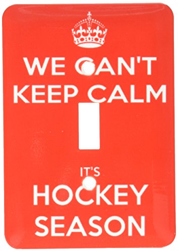 【中古】【未使用・未開封品】3drose LSP 171922?_ 1?We Cant Keep Calm Its Hockey Season、レッドとホワイトライトスイッチカバー