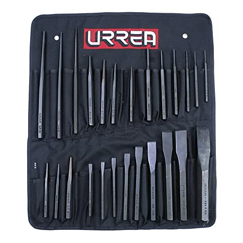 【中古】【未使用・未開封品】Urrea NO.46 Pouch and Chisel Set Vinyl Pouch, Steel, 26-Piece by Urrea