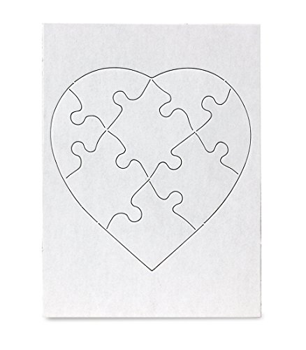 【中古】【未使用・未開封品】Hygloss Products ブランクジグゾーハートパズル ? Compoz-A-Puzzle ? 6 x 8インチ ? 8ピース 8パズル 封筒付き (96711)