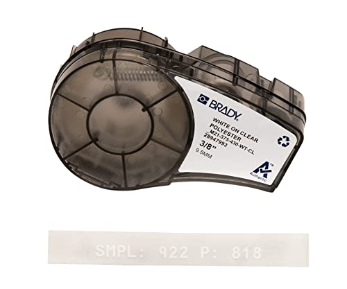 【中古】【未使用・未開封品】Brady M21-375-430-WT-CL Cartridge, B430 Clear Polyester Material, 0.375 W x 21\' L, Clear by Brady