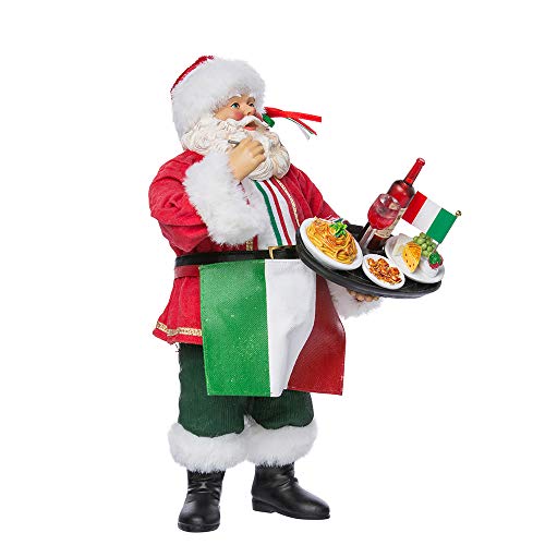 【中古】【未使用・未開封品】Kurt Adler Musical Fabriche Italian Santa Figurine, 27cm