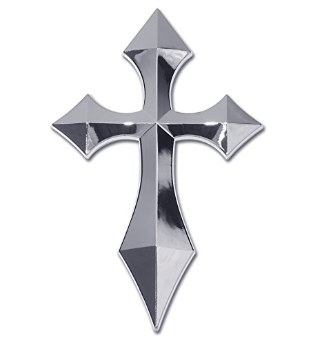 【中古】【未使用・未開封品】Pointed Christian Crossクロームメッキプレミアムメタル車トラックReligousエンブレム