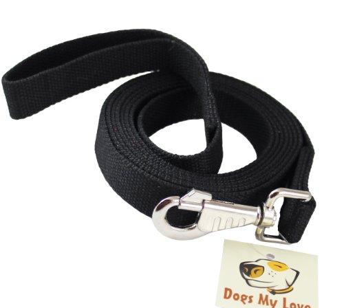 【中古】【未使用・未開封品】Dog Leash 1 Wide Cotton Web 10 Feet Long for Training Swivel Locking Snap, Pitt Bull, Cane Corso by Dogs My Love
